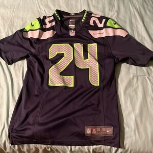 Marshawn Lynch Seahawks Jersey, Men’s Size S